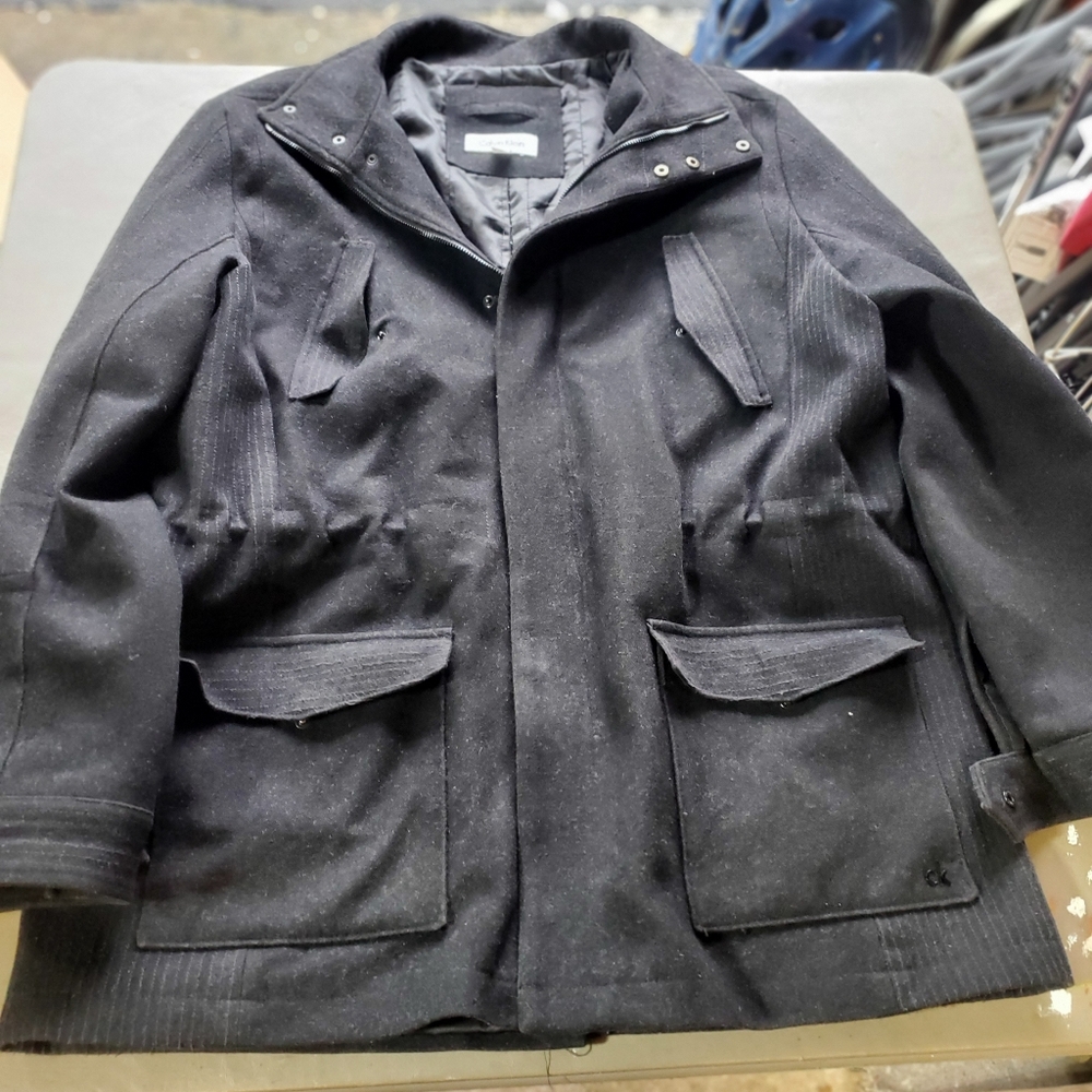 Calvin Klein Black Military Field Jacket